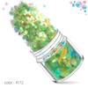 Amazon quente misturado lantejoulas verde rosa glitter unha beleza lantejoulas joias diamante esmalte cola glitter pó