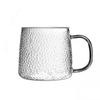 Conjunto de Copos Domésticos Espessos de Vidro Martelado com Alça, Resistente a Altas Temperaturas, Estilo Japonês, Conjunto de Copos de Vidro para Suco e Café, Luxo Leve