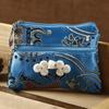Artesanías con Características Chinas para Extranjeros Nanjing Yunjin Algodón de Doble Tiro Billetera Pequeña para Mujer Cartera Bordada