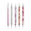 Ferramentas de nail art 5 lantejoulas glitter Rod ponto caneta de perfuração dupla cabeça pintura de ponto de cor caneta esferográfica Crystal Rod caneta de unha conjunto