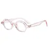 Nuevo Marco de Gafas de Moda Retro Semicircular Personalidad Tendencia Marco de Gafas Anti-Luz Azul Gafas Unisex Sin Graduación Xiaohongshu