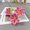 Simulación de flores de gesang de 3 cabezas, arte floral para bodas, salón de bodas, hilera de flores, adorno floral para camino, adorno floral, jarrón, adorno floral, adorno floral, vestido suave