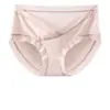 Pantaletas de Maternidad de Hielo de Seda con Soporte Abdominal en Forma de V de Cintura Baja, Sexy que Moldea las Caderas, Ligeras con Ribete de Encaje para Mujeres Durante Todo el Embarazo