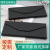 Suministro de fábrica caja de gafas hecha a mano caja de gafas plegable triangular caja de gafas de sol de cuero PU negro se puede fijar el logotipo