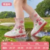 Cubrezapatos de Lluvia para Niños Son Impermeables, Antideslizantes, Engrosados y Resistentes al Desgaste, y Son Adecuados para Días Lluviosos. Botas de Lluvia de Silicona para Estudiantes para Usar Afuera, Cubrepiés, Zapatos de Agua