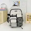 Nueva Mochila de Verano para Estudiantes de Secundaria para Reducir la Carga y Proteger la Columna Vertebral, Mochila Escolar para Estudiantes de Secundaria, Gran Capacidad, Simple y Casual, Estilo Universitario