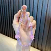 Cadena para Teléfono Móvil con Campanilla de Perlas Llavero Colgante para Funda de Teléfono Móvil de Acrílico Llavero de Cristal para Mejor Amiga Regalo Venta al por Mayor