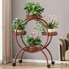 Suporte de Flores para Sala de Estar, de Chão, Móvel com Rodas, Suporte Multifuncional de Ferro para Plantas Verdes, Suporte de Flores para Varanda