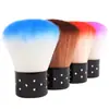 Cepillo de polvo para uñas de fábrica mango corto pelo suave sin pelusa brocha de maquillaje base con taladro de estrella cepillo para polvo de uñas