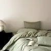 Lujoso juego de cuatro piezas de algodón de fibra larga 100S de alto número de hilos, funda de edredón de satén jacquard sedoso de algodón puro, sábana bajera y sábana de cama