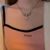 2025 Novo Colar de Contas Borboleta Rosa de Nicho Feminino Personalidade Mais Fácil de Combinar Design Corrente para Clavícula Doce Cool Estilo Hot Girl