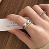 Anillo de apertura con perla de metal irregular con diseño de nicho para mujer, estilo vintage, personalizado, sencillo y elegante.