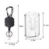 Amazon titular de tarjeta vertical translúcido esmerilado cubierta protectora de certificado llavero hebilla de fácil extracción pesca pesada negro en stock