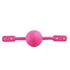 Qianbaiqu Sm Bola Oral Tapón Bucal Sexy con Agujeros Grande, Mediano y Pequeño Tapón Bucal de Silicona Completa y Grilletes Juguete Sexual para Adultos