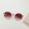 Gafas de sol para niños bebé toma callejera forma cóncava color crema niños y niñas aman gafas de sol redondas coloridas retro