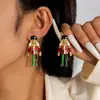 Brincos de Clipe Europeus e Americanos de Design Transfronteiriço Liga de Zinco Esmalte Gotejado Estilosos Engraçados Coloridos Brincos de Soldado Brincos para Mulheres