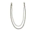 Joyería Moda Transfronteriza Europea y Americana Retro Perla de Imitación Cadena de Cintura para Mujer Borla Simple Colgante Desmontable Accesorios para Ropa
