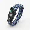 Pulseira de Paracord Pulseira de Sobrevivência Multifuncional Cinco em Um Multifuncional para Exterior Paracord Aventura de Camping Pulseira de Sete Fios