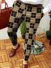 Pantalones Casuales Británicos de Personalidad a Cuadros Ajustados con Estampado 3D, Novedad Otoño e Invierno, Comercio Exterior Transfronterizo Europeo y Americano, en Varios Estilos