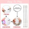 Conjunto Rosa de Pulseira de Unicórnio Infantil de 66 Peças Feminino Feito à Mão DIY Criativo Pulseira Joia Caixa de Presente 6-10 Anos de Idade