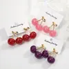 Brincos de Cereja Vermelha Doces e Exquisitos, Design de Nicho, Brincos de Luxo Acessível, Brincos Versáteis para o Dia a Dia, Brincos Elegantes