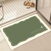 Tapete suave de barro de diatomeas fresco, tapete antideslizante para lavabo, baño absorbente de secado rápido, tapete de goma para piso de baño, tapete para pies