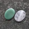 Suporte para Celular Pequena Peça Oval Pedra de Preocupação Pedra Natural Pedra de Massagem para Polegar e Dedo Plana dos Dois Lados 30*40mm