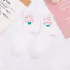 Calcetines de Estilo Japonés Nuevo Estilo para Mujer Estilo Blanco Lindos Dibujos Animados Algodón de Caña Media Calcetines para Mujer Estilo INS Calcetines de Dibujos Animados Calcetines Deportivos