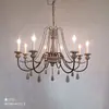Lámpara de araña de madera estilo country americano creativo, estilo pastoral francés, para sala de estar, comedor, dormitorio, tienda de ropa, B&B