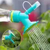 La cabeza de boquilla multifuncional para regar flores se puede usar con botellas de Coca-Cola y botellas de bebidas, y el cabezal de ducha se puede reemplazar para doble uso.