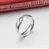 Anel de Casal Europeu e Americano Simples Shengxi Personalizado Meio Coração Design Aço Inoxidável 6mm Coração em Forma de S
