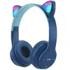 Auriculares Bluetooth P47M con Orejas de Gato Montados en la Cabeza Auriculares de Dibujos Animados para Estudiantes Niños Auriculares Inalámbricos Plegables Insertables en Tarjeta