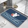 Tapete Absorbente de Barro Diatómico Tapete de Piso para Inodoro Secado Rápido Puerta de Baño Alfombra Antideslizante para Pies Alfombra Suave para Inodoro Linda de Dibujos Animados