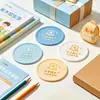 Porta-copos de Silicone Personalizado Tapete de Mesa Desenho Animado Espessado Almofada de Isolamento Térmico Tapete de Mesa Resistente a Altas Temperaturas Coaster Redondo de Borracha Macia Criativa Venda por Atacado