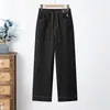 Calça da Mamãe Estilo Novo de Primavera Calça Longa Estilosa Versátil Jeans Calça Casual para Mulheres de Meia-Idade e Idosas Cintura Elástica Calça de Perna Reta