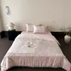 Nuevo Juego de Cuatro Piezas Estampado 60S Tencel Lenzing Importado - Wei Zhi Bai Estilo Sábana de Cama de 1.2m Juego de Tres Piezas Wei