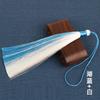 Orejas con borlas de seda de hielo de dos colores de 16 cm, estilo antiguo, Hanfu, Cheongsam, accesorios para el hogar, abanico, instrumento musical, colgante para la oreja