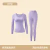 Roupa Íntima Quente para Mulheres com Bojos, Ajuste Fino, Emagrecedora, Base para a Pele, Roupas de Beleza, Autoaquecimento com Temperatura Constante, Conjunto de Roupas e Calças de Outono
