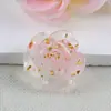35mm gelo através folha de ouro luminoso rosa diy flor de resina capa de celular patch de flor pegar máquina de garra material