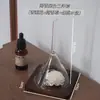 Ferramenta Funil Triangular de Madeira de Nogueira Exposição de Óleos Essenciais para Aromaterapia de Spa Dispositivo de Teste de Aroma Vidro para Exibição de Óleos Essenciais