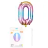 Globo de Número de Película de Aluminio de 16 pulgadas Deluxe Empaque Individual Paquete de Cartón Globo de Papel de Aluminio Decoración para Fiesta de Cumpleaños Arreglo Venta al por Mayor