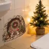 Ratón de Navidad Gato Agujero en la Puerta Pegatina de Pared Pegatina de Inodoro Pared de Fondo de Baño Decoración del Hogar Pegatina de Pared Autoadhesiva