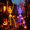 Luzes de Estaca de Chão Luminosas de Caveira Solar Luzes de Decoração de Jardim de Halloween Ornaments de Atmosfera para Festas ao Ar Livre Fábrica Atacado
