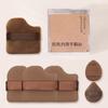 Set de 6 Esponjas para Polvo de Galleta de Chocolate, Esponja de Cojín Aterciopelada, Ultra Suave, No Absorbe Polvo, Especial para Base Líquida, Mayoreo