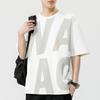 Camiseta de manga curta de seda gelada masculina verão oversize camiseta solta plus size marca da moda secagem rápida manga de 5 pontos top