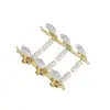 Clavijas de afinación universales de estilo abierto para guitarras clásicas, clavijas de afinación de cuerda de metal ABS, cabeza en forma de flor, columna de plástico, mecanismo de afinación de color dorado