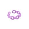 Inspiración Celebridad de Internet Mismo Estilo Verano Geométrico Color Caramelo Conjunto de Combinación de Anillos Anillo Abierto Personalidad Simple Anillo de Articulación