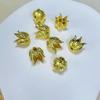 Sombrero de flor DIY, cubierta de flor, campana de cobre fundido, latón, embrión de cobre, adorno de cuerda, colgante, ropa, pendientes, joyería de cobre DIY