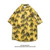 Camisa Masculina de Manga Curta Estilo Japonês Moda Masculina Bonita Verão Masculino Estilo Sal Novo Moda Ins Solta para Casal