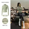Nova Jaqueta de Yoga de Veludo Pilates Top Justo com Zíper Fitness Corrida Esportes Gola Alta Jaqueta Manga Longa
